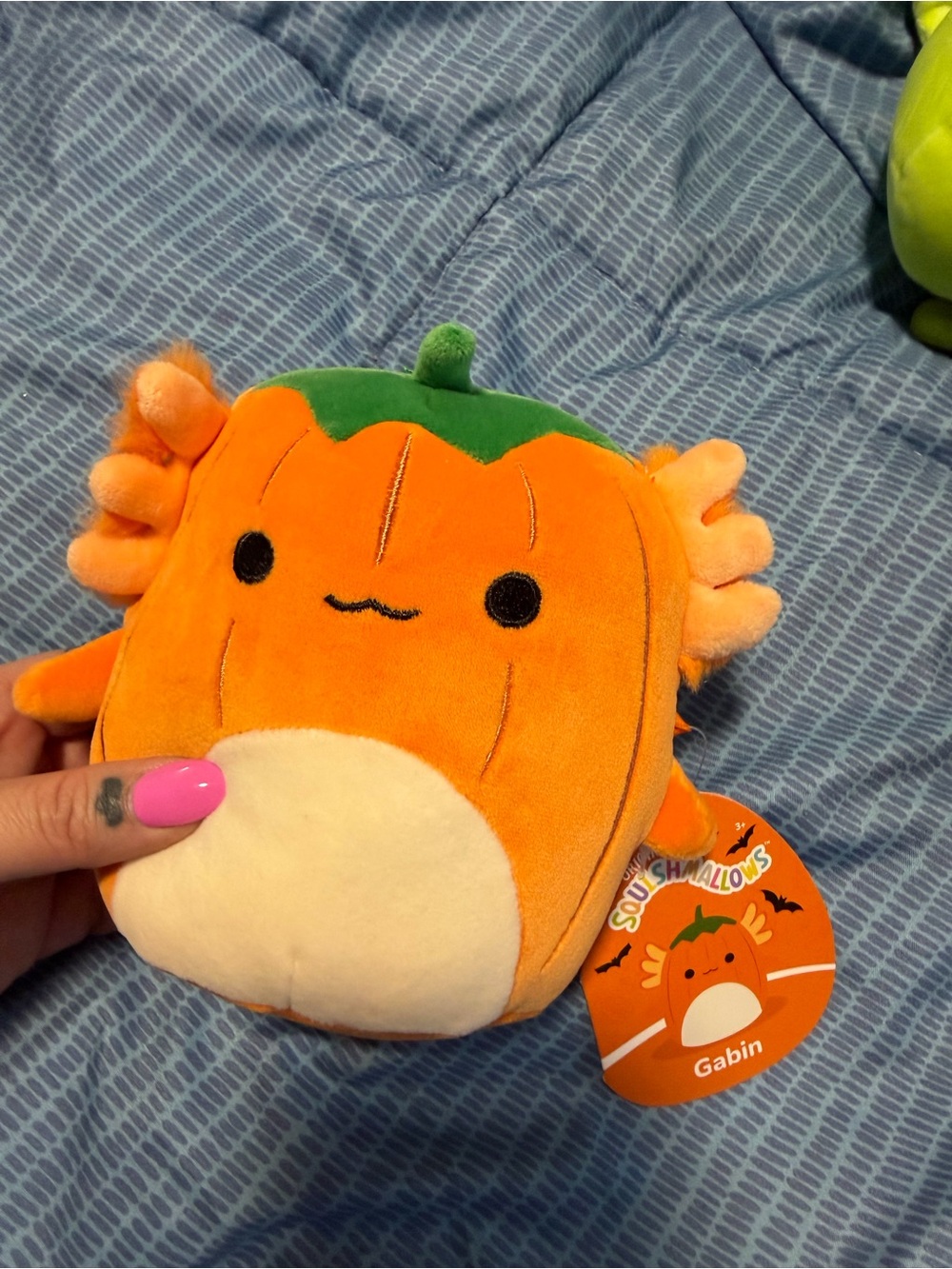 Squishmallow Gabin the Halloween Axolotl Pumpkin plush toy 5’’ new